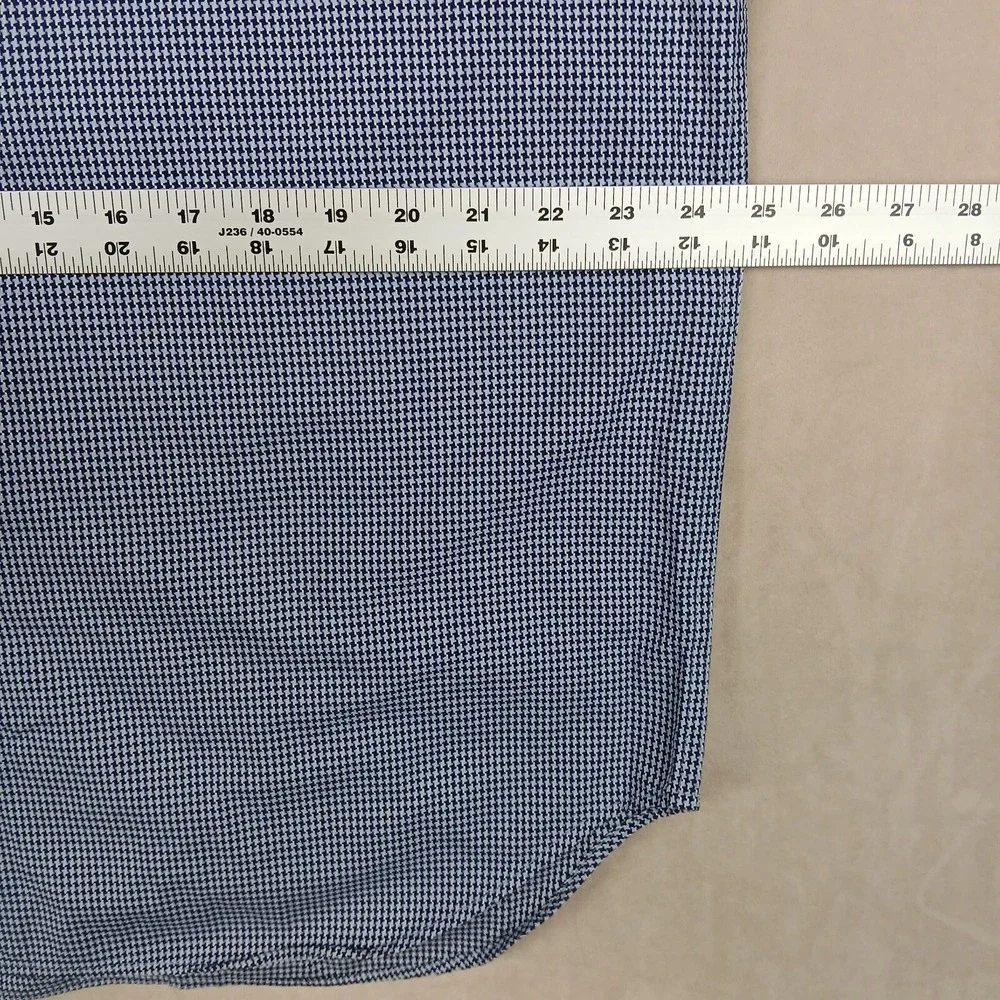 Banana Republic Large Mens Shirt Office Dress Houndstooth Heavy 25x30 DEFECT‎